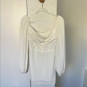 White Long Sleeve Dress